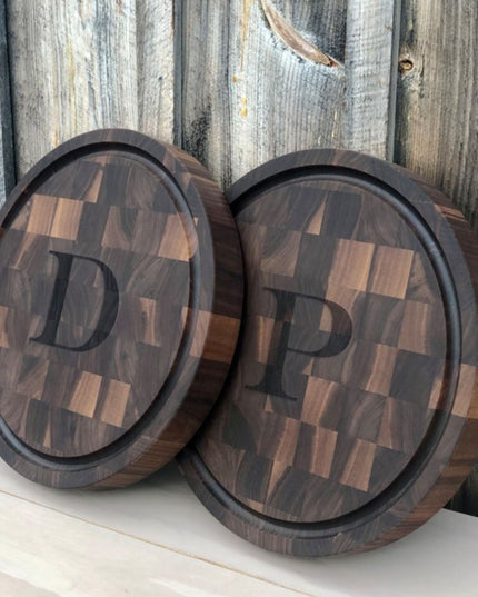 Circle Walnut Butcher Block