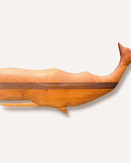 Handmade Wooden Whale Decor 