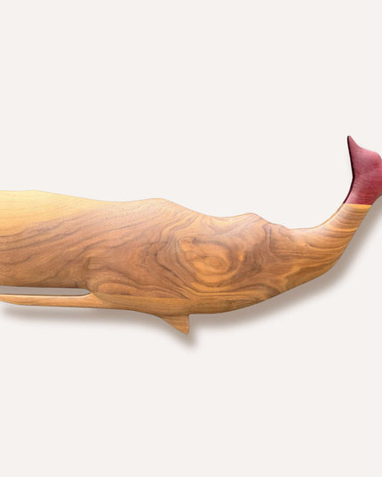 Handmade Wooden Whale Decor 