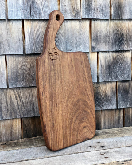 wooden cheese board with handle 