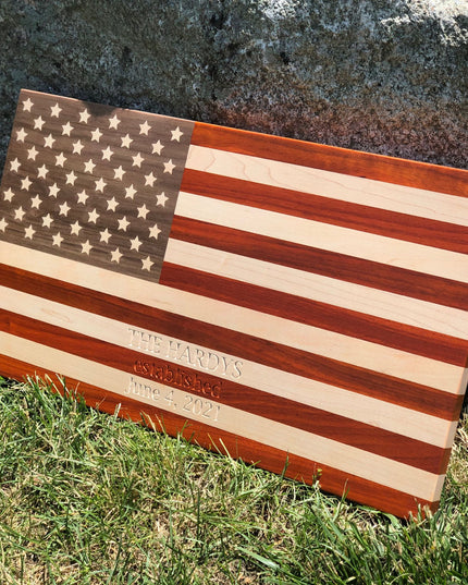 Wooden American Flag