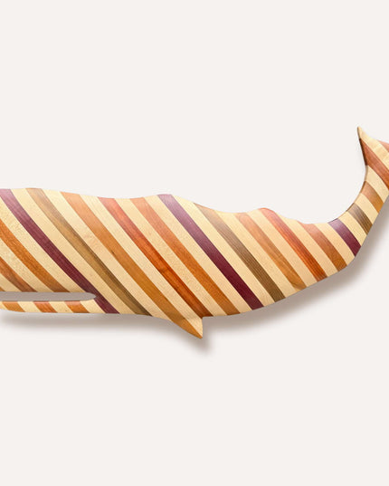Handmade Wooden Whale Decor 