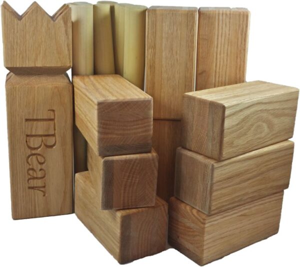 kubb game set with engraving