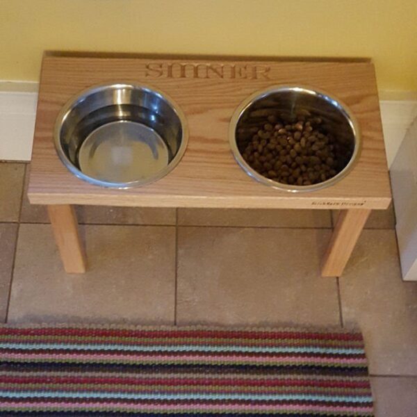 Dog Bowl Stand - with food