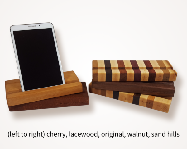wooden iPad holder
