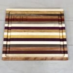 personalized cutting board with initials