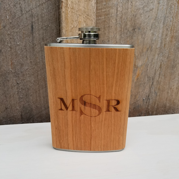 Walnut Wood Flask with Custom Engraving Option - The Wood Reserve