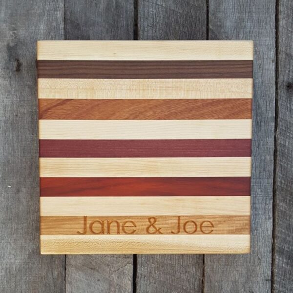 wooden Wedding gift with couple's names