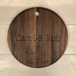 walnut Circle engraved with names